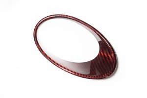  FIAT 500 Driving Lights Frames - Carbon Fiber - NA Model - Red Candy